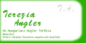 terezia angler business card
